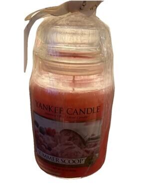 RARE! Yankee Candle SUMMER SCOOP Large 22oz Jar Candle HTF, Delicious Scent